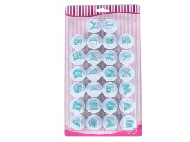 Pack 26 sacabocados letras en blister